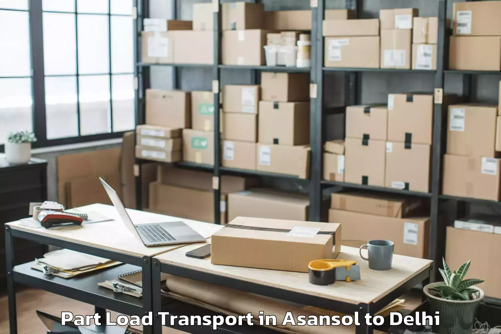 Leading Asansol to Parsvnath Mall Azadpur Part Load Transport Provider